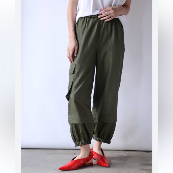 Tibi Crispy Nylon Pull on Wilt Jogger - Picture 3 of 13